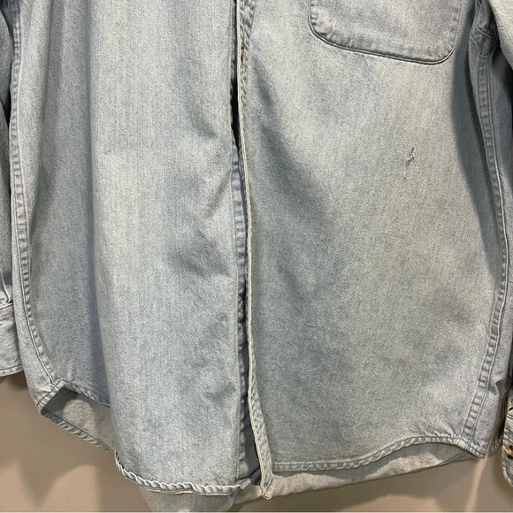 Vintage Team Woody Denim Light Blue Shirt Men size Large - Picture 5 of 17